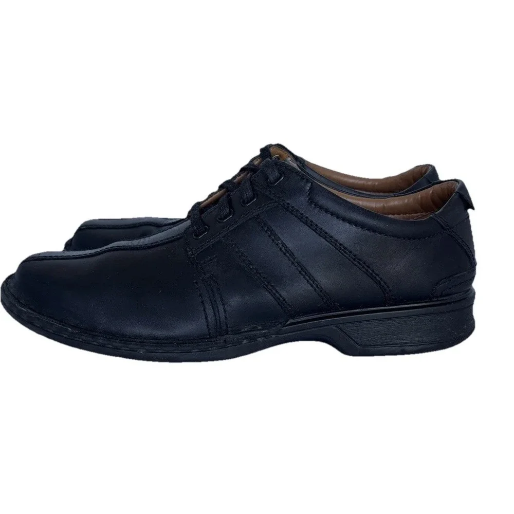 Clarks Touareg Vibe Mens 11.5 US/45 EU Oxford Shoe Black‎ Leather Casual Office